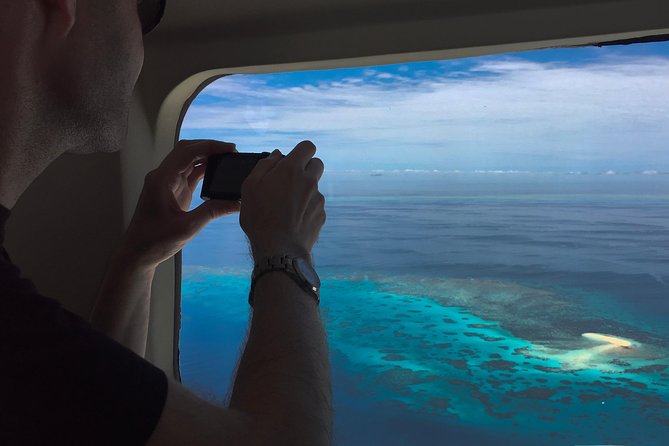 1-Hour Whitsunday Islands and Heart Reef Scenic Flight - Heart Reef, the small icon in the Great Barrier Reef