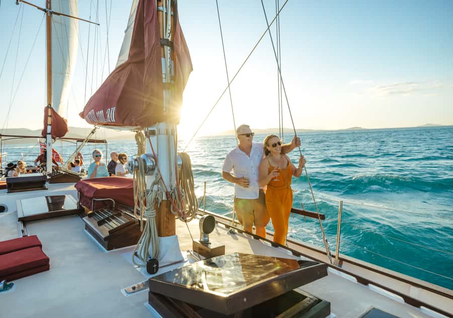 Airlie: Adults Only Sunset Sail with Aperol Spritz/Antipasto - Airlie Beach after dark