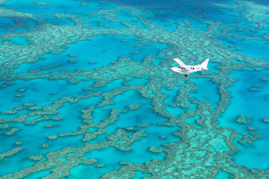 Airlie Beach: Fly Raft Package w Scenic Flight & Snorkeling - The 60-minute scenic flight over Heart Reef