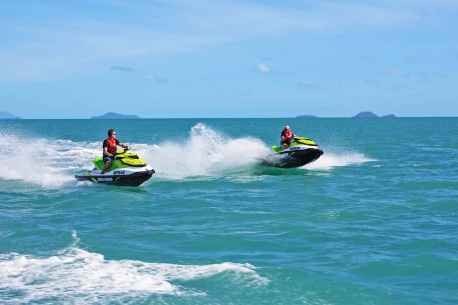 Airlie Beach: Jet Ski Safari Hour of Power and Marine Life - Leaving Airlie Beach for the open water