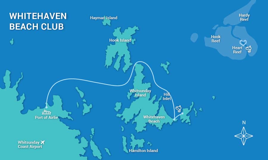 Airlie Beach: Whitehaven Beach Club - Lunch on the sand, with useful comforts