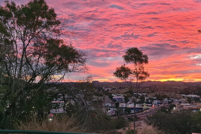 Alice Town and Country Half Day Sunset Tour -Small Group - Anzac Hill at sunset