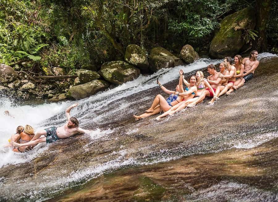 Atherton Tablelands: Lakes, Waterfalls, Rainforest Day Tour - Babinda Boulders starts the day with clear water
