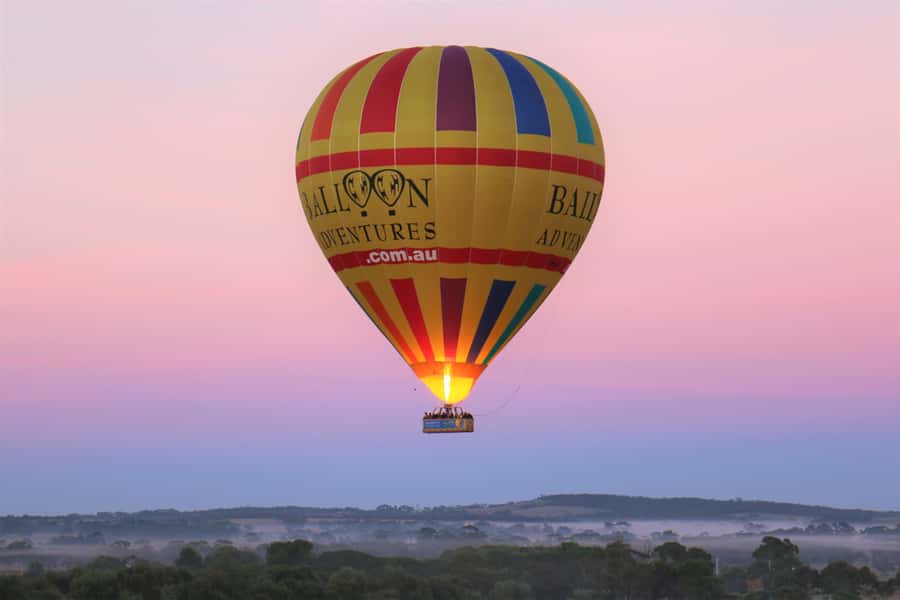 Barossa Valley: Hot Air Balloon Flight - Riding through the Barossa to the launch site