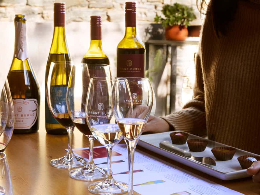 Barossa Valley: Taste & Graze Food and Wine Trail - 11:15am at St Hugo, a glass and a tapas plate