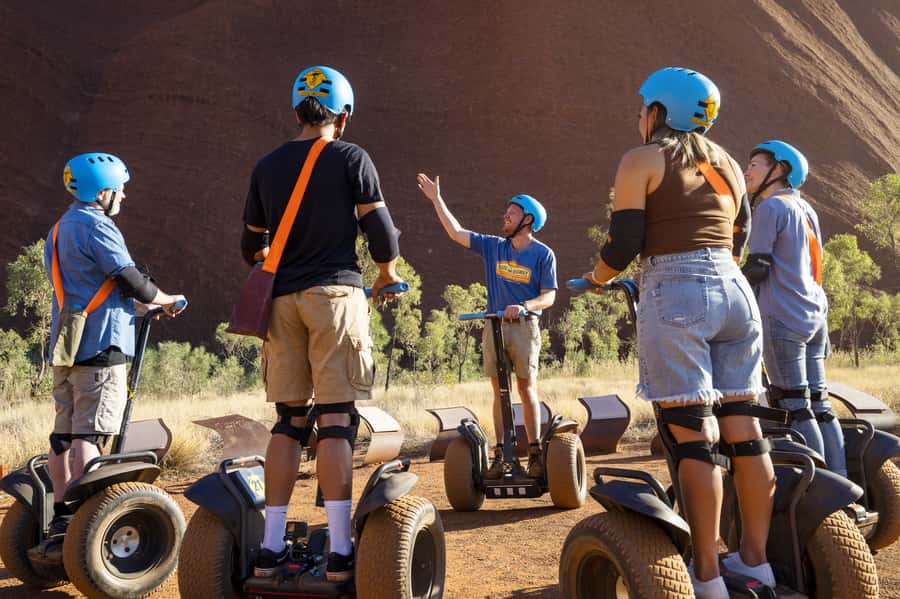 Best of Uluru - Segway and Walking Tour - Learning to ride before the red rock route