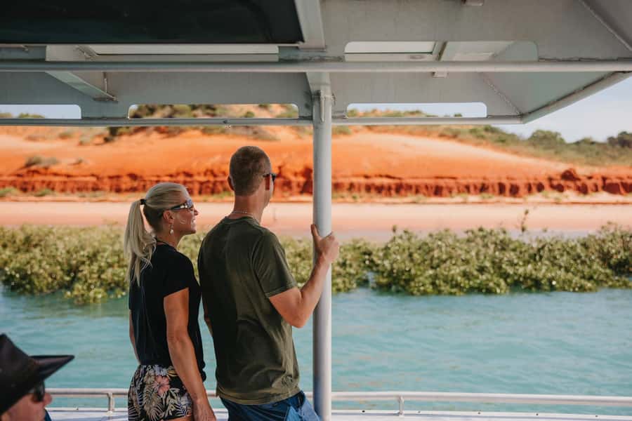 BROOME: SCENIC & PREHISTORIC CRUISE- Wine & Gourmet Platters - Roebuck Bay brings together history, birds, and marine life