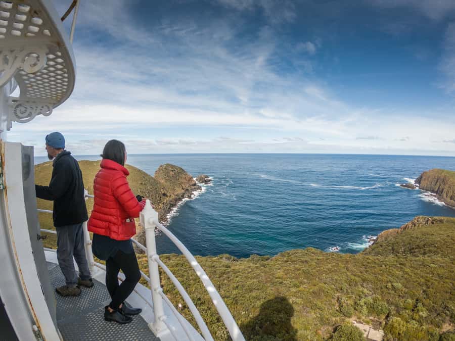 Bruny Island: Cape Bruny Lighthouse Tour - The original spiral staircase and first level