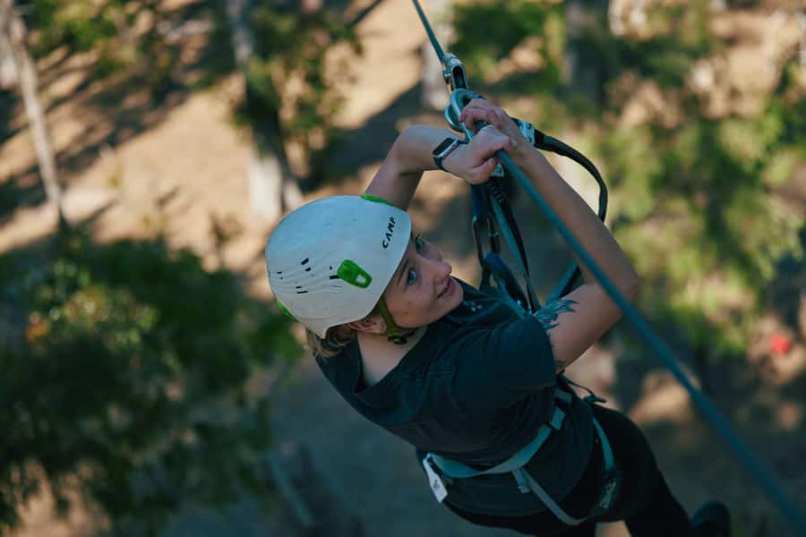 Busselton: Forest Adventure with Zip Lining and Rope Course - The zip-line course and its 150-metre finish