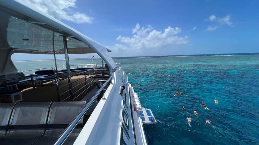 Cairns: Great Barrier Reef Cruise & Scenic Helicopter Flight - BBQ lunch with a useful break from the water