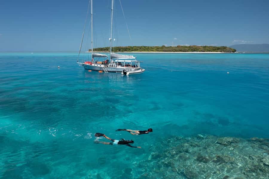Cairns: Green Island & Great Barrier Reef Sailing Tour - Setting out from Cairns on a classic schooner