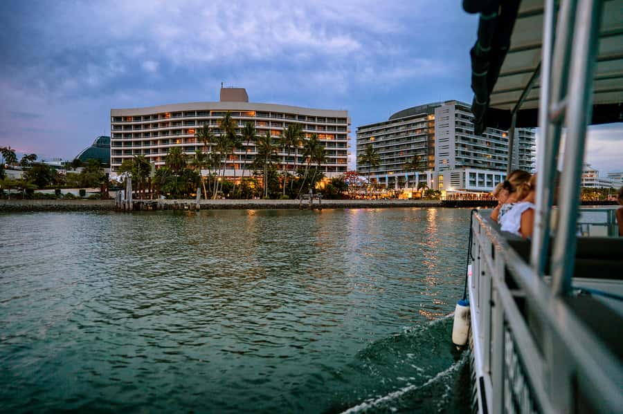 Cairns: Sunset River Cruise with Snack and Drinks - Entering Trinity Inlet as the City Slows Down