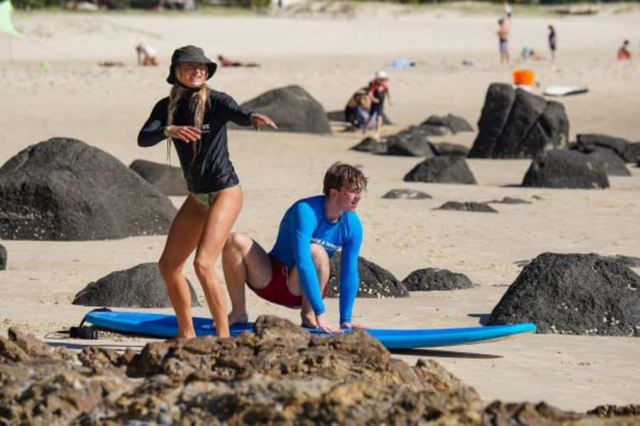 Coolangatta: 2 Hour Surf Experience on the Gold Coast - The Beach Regroup: Learning the Pop-Up