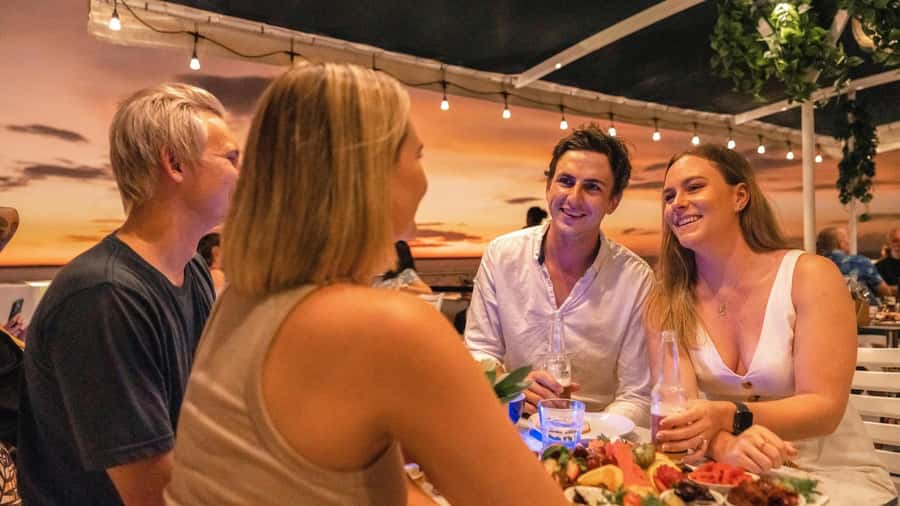 Darwin Harbour: 2-Hour Gaze and Graze Sunset Cruise - The best seat is on the open-air Sundeck