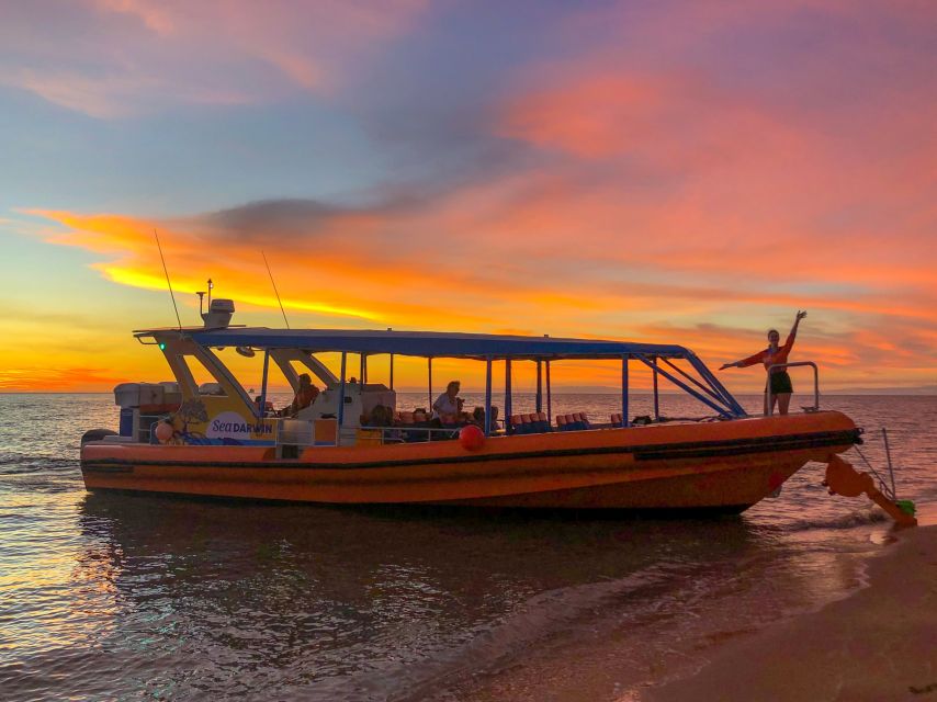 Darwin: Sunset Harbour Cruise with Fish and Chips Dinner - The sunset stop and the possible sandbar walk