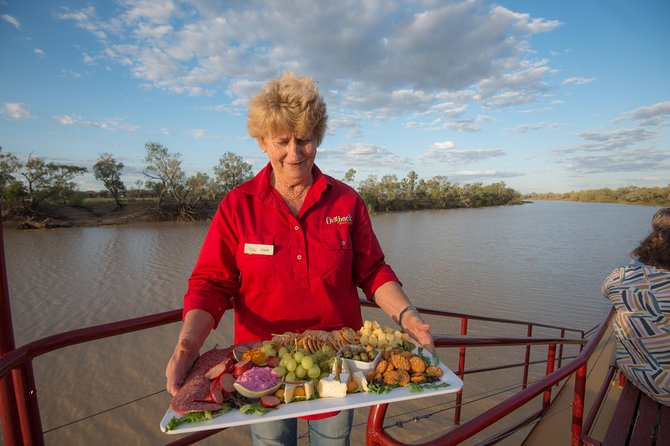Drover's Sunset Cruise includes Smithy's Outback Dinner and Show - Setting off on the Longreach Explorer