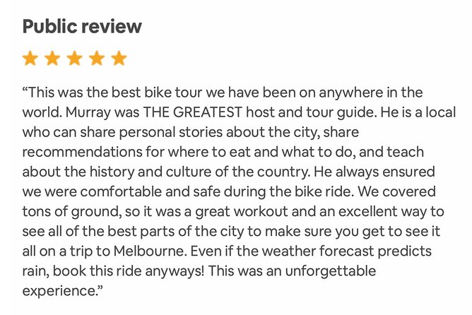 Famous Melbourne City Bike Tour - Melbourne’s major sights by bicycle