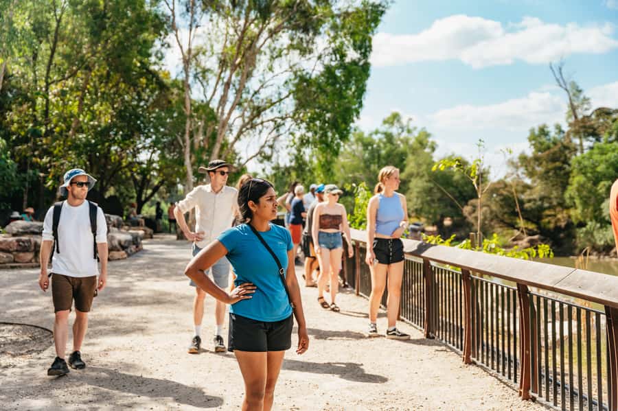 From Darwin: Kakadu Wilderness Escape & Rock Art Day Tour - Cahills Crossing brings crocodile country into focus