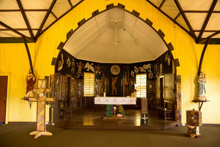 From Darwin: Tiwi Islands Aboriginal Culture Tour with Lunch - Stories at the museum and mission precinct