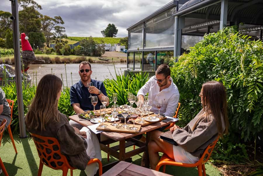 From Hobart: Tasmanian Wine Tour - The Tasmanian cheese plate and the separate lunch stop