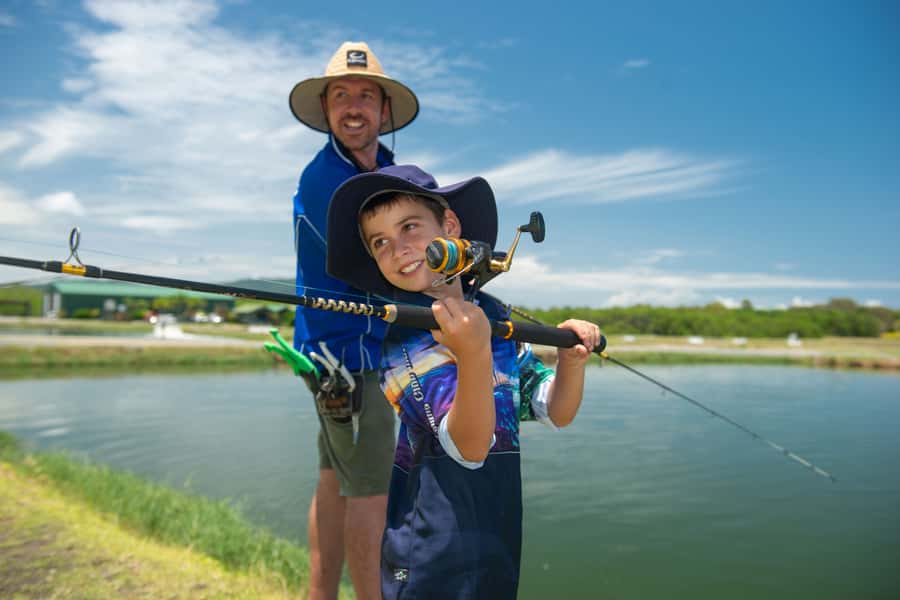 From Port Douglas: Barramundi Pond Fishing with Lunch - One Hour Beside the Barra Pond