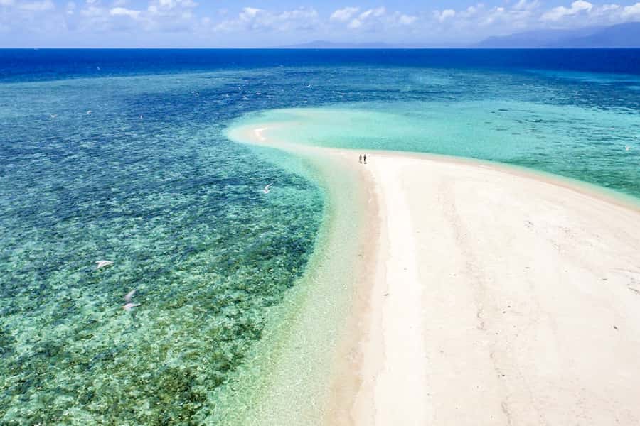 From Port Douglas: Outer Reef Cruise by Luxury Catamaran - Mackay Cay brings a sandy break from the water