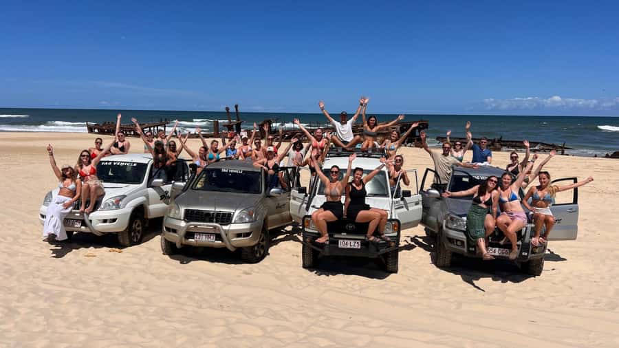 From Rainbow Beach: 2-Day K'gari (Fraser Island) 4WD Tour - The SS Maheno on 75 Mile Beach