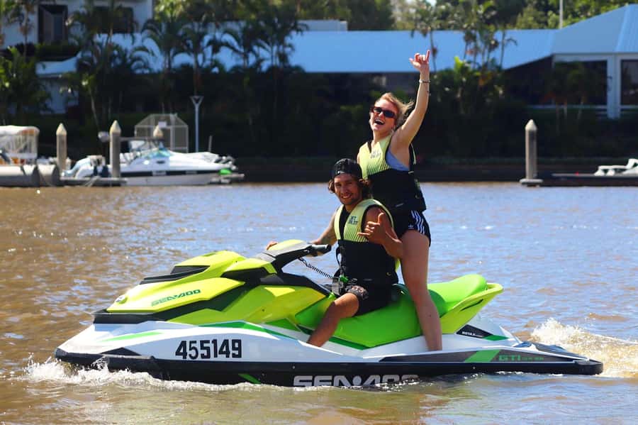 Gold Coast: 1-Hour Jet Ski Ride -No slow zones + Free Photos - Learning the controls before the fun begins
