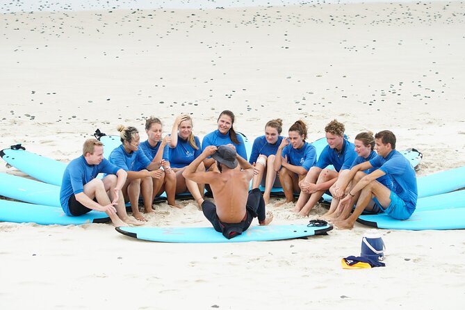 Half Day Guided Surf Lesson in Byron Bay - The warm-up and first water lesson