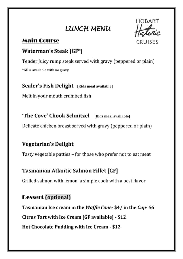 Hobart: Historic Lunch Cruise - The return past the Botanic Garden and Government House