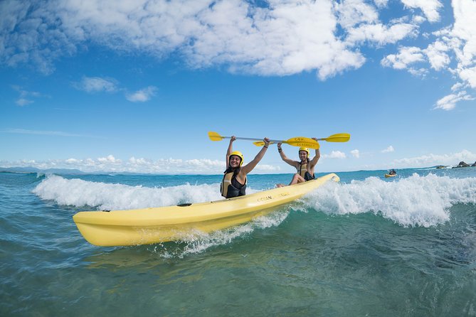 Kayaking with Dolphins in Byron Bay Guided Tour - Small waves and a beach refreshment stop