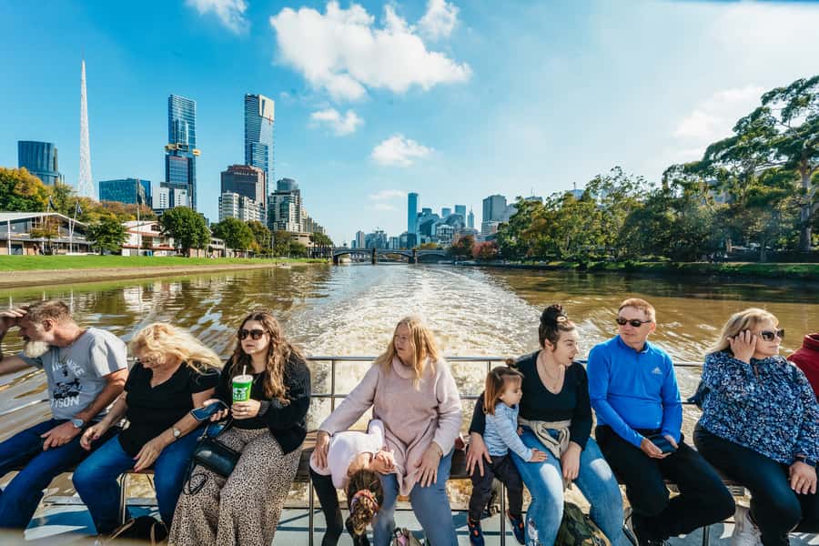 Melbourne: 2-Hour City Highlights River Cruise - Heading upstream toward Melbourne’s sporting heart