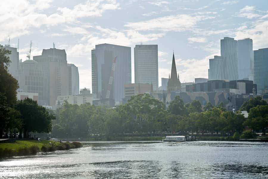 Melbourne City Views Express Cruise - Downstream toward Queens Bridge