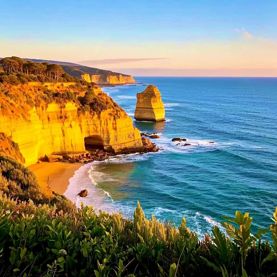 Melbourne Great Ocean Rd Reverse Tour London Bridge Wildlife - Loch Ard Gorge adds a human story to the cliffs