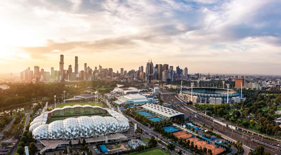 Melbourne Park Tennis Sporting Experience - Crossing the Olympic and sporting precinct