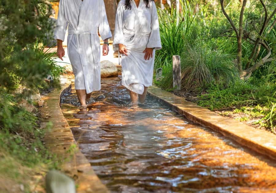 Melbourne: Peninsula Hot Springs with Lunch and Wine - Meeting at the Melbourne Arts Centre