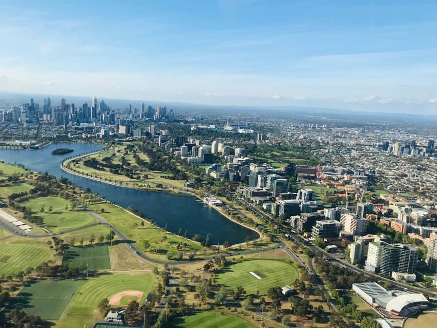Melbourne: Private City Skyline and Bay Helicopter Ride - Albert Park Lake and the Melbourne Grand Prix setting