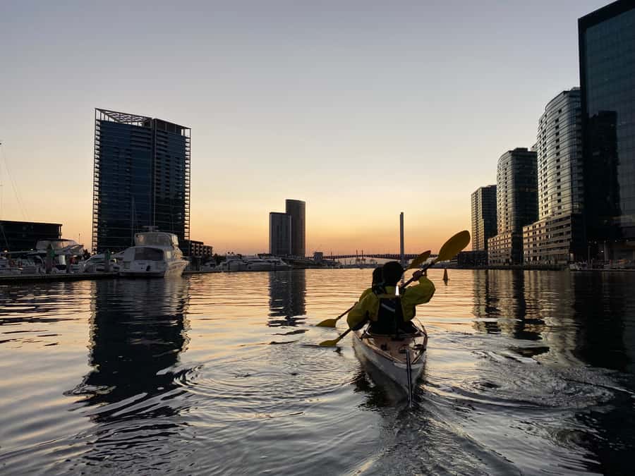Melbourne: Sunset Kayak Tour with Dinner - Under the Bolte Bridge and toward Southbank