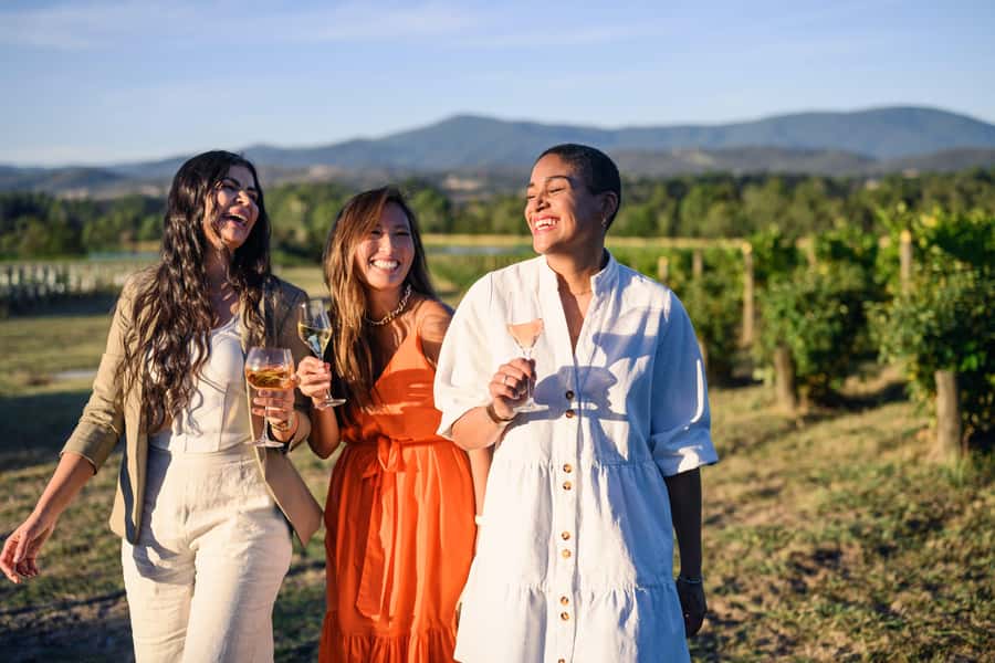 Melbourne: Yarra Valley Wine Bubbles & Kangaroos Tour - Sparkling wine and views at Domaine Chandon