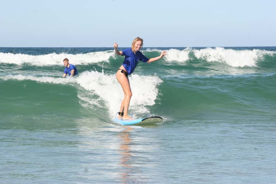 Miami: Group Surf Lesson - From beach practice to catching a wave
