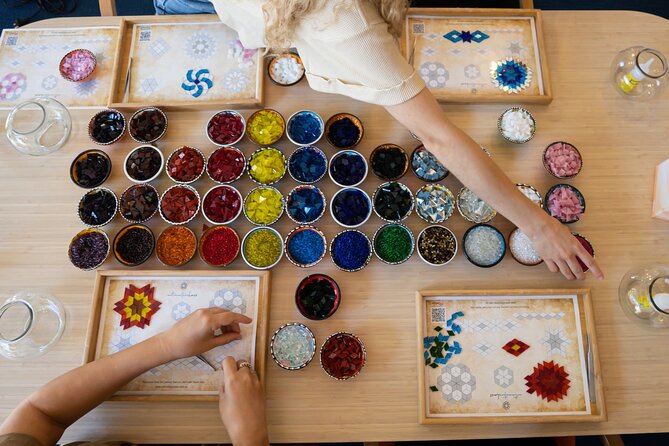 Mosaic Art Classes Sydney: Turkish Lamp Workshop - Choosing between a template and your own design