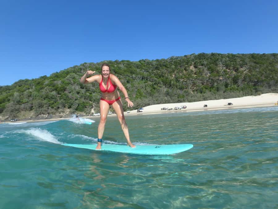 Noosa: Epic Learn to Surf Safari 4x4 - Double Island Point - What the surf lesson feels like