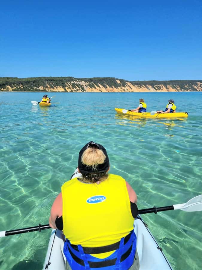 Noosa: Epic Ocean Kayak with Dolphins & 4WD Beach Adventure - The ferry and the North Shore beach run