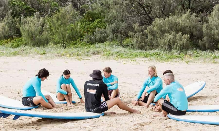 Noosa Heads: 2 Hour Surf Experience on the Sunshine Coast - Waist-deep water and the first wave attempts