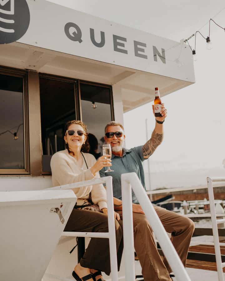 Noosa River Sunset Cruise - Settling aboard the Noosa Queen