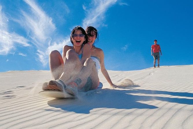 Pinnacles Desert, Koalas and Sandboarding 4WD Day Tour from Perth - Lancelin’s dunes: 45 minutes of sand and speed