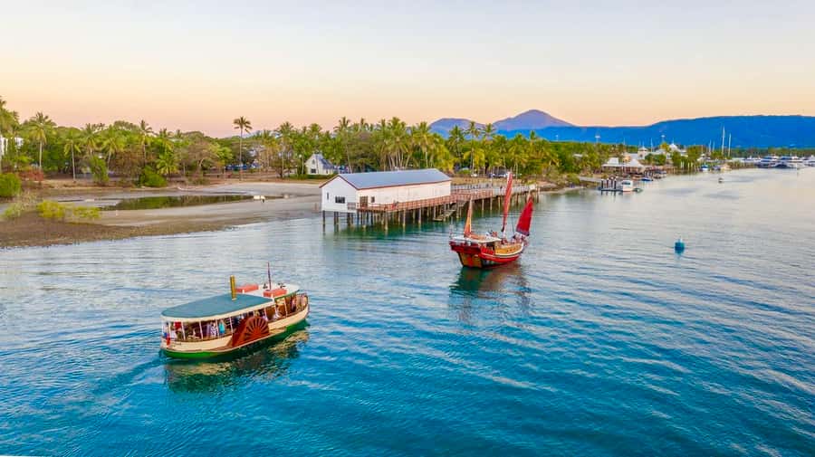 Port Douglas: River Cruise, Crocodile Spotting, Drink/ Snack - Boarding at the marina in Port Douglas