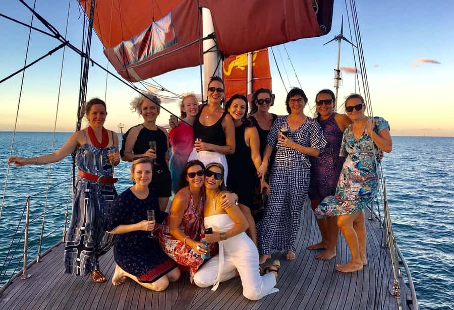 Port Douglas: Sunset Cruise on a Chinese Shaolin Junk Ship - Yum Cha canapes and one drink on deck