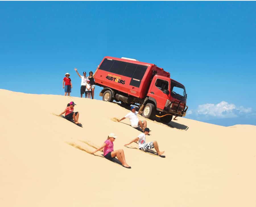 Port Stephens: Birubi Beach 4WD Tour with Sandboarding - Meeting the red 4WD at Anna Bay