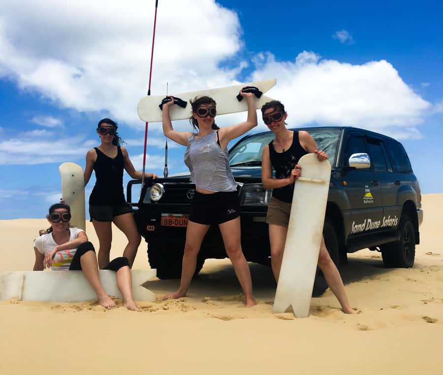 Port Stephens: Unlimited Sandboarding with 4WD Dune Transfer - Getting your first sandboard lesson